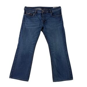 Diesel Zatiny Jeans Men 36x26 Blue Regular Bootcut Stretch Denim 0857Z